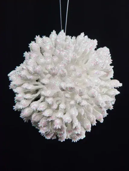 Винтажный шар Сокровища Посейдона, Коралл 13 см., пенополистирол, Christmas DeLuxe (88884)