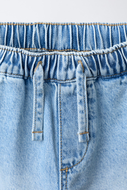 ZARA ДЖИНСЫ WAIST LOOSE, ГОЛУБОЙ