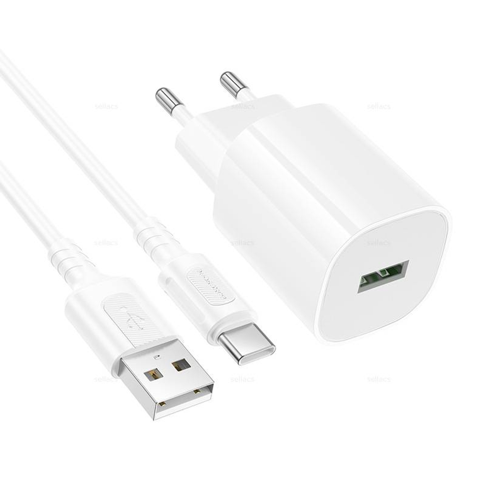 Зарядное устройство на Type-C QC3.0 Borofone BA102A (white)