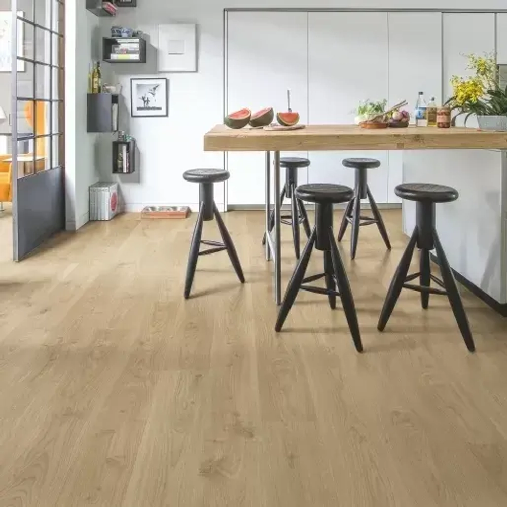 Ламинат Quick-Step Perspective PER 6075 Доска дуба белого светло-бежевая