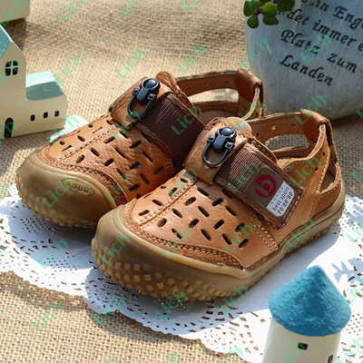 Сандалии детские из натуральной кожи с перфорацией