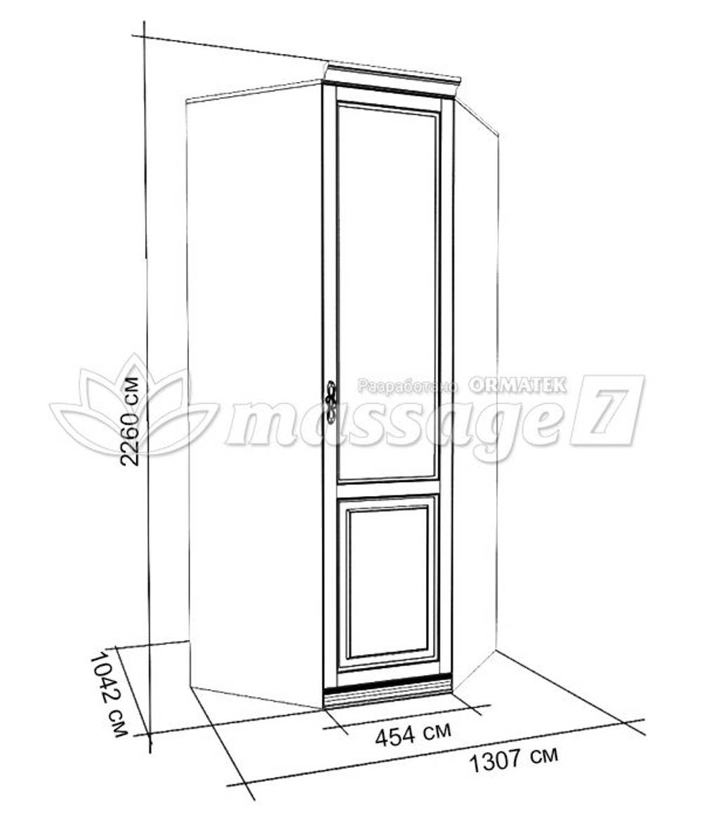 Шкаф Дарина 1-створчатый угловой