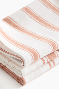 H&M HOME Набор кухонных полотенец (3 ШТ.), оранжевый