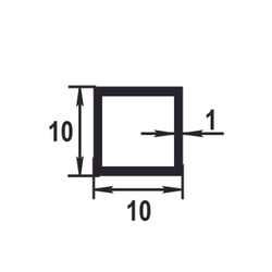 Труба квадратная Лука 10*10*1 ТКв 01.2000.502л золото