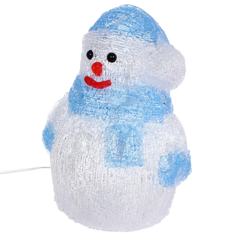 Фигура светодиодная «Снеговик в варежках» 16*12*21 см, 20 ламп LED, авторежим, 220V, Белый