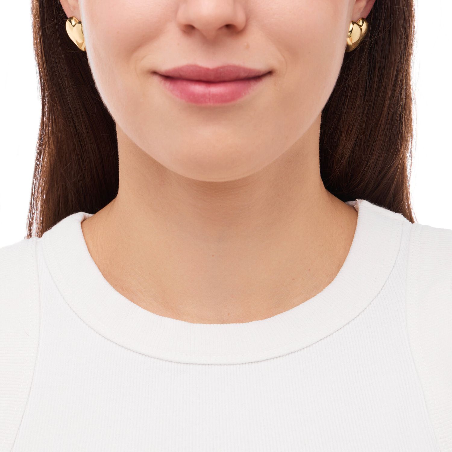 Серьги Plain Gold Earings – Heart