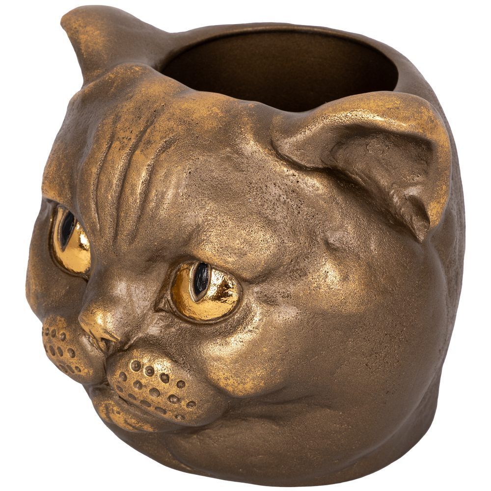 Статуэтка кашпо Кот Данди Бронза