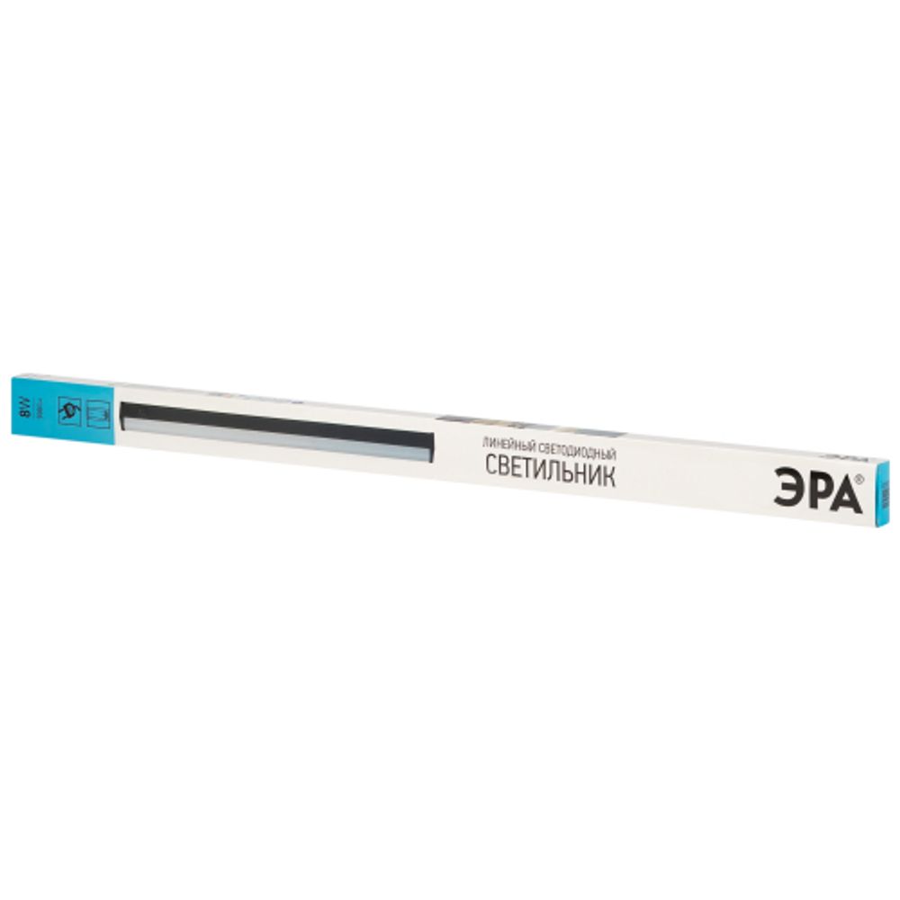 Линейный светодиодный светильник ЭРА LLED-01-08W-4000-B 8Вт 4000K L574мм с выключателем черный
