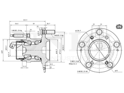Ступица задняя (с ABS) UNIO HUB-20197