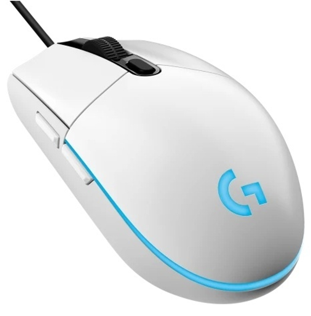 МЫШЬ LOGITECH G203 LIGHTSYNC CORDED GAMING MOUSE - WHITE - USB 910-005797