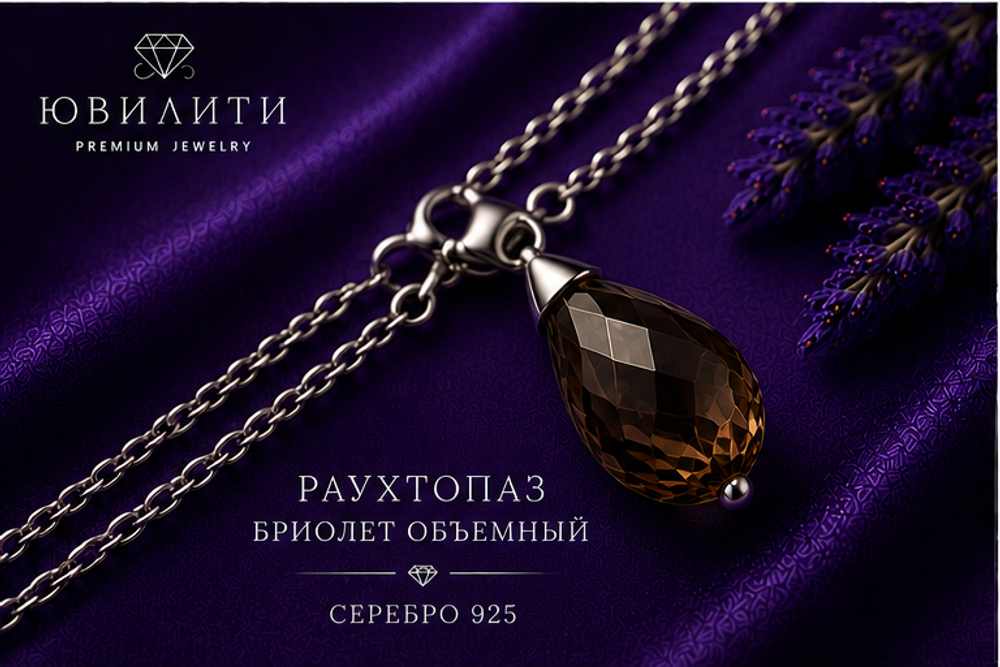 Раухтопаз Бриолет Объёмный