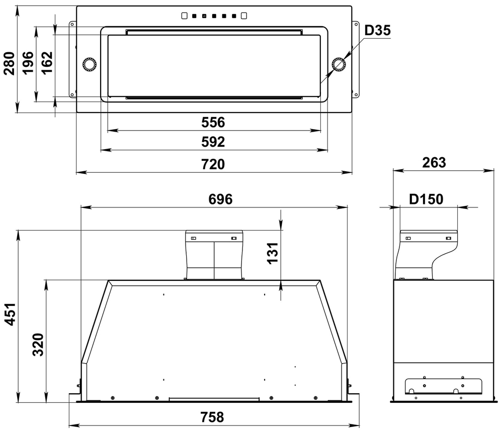 вытяжка D 520 B