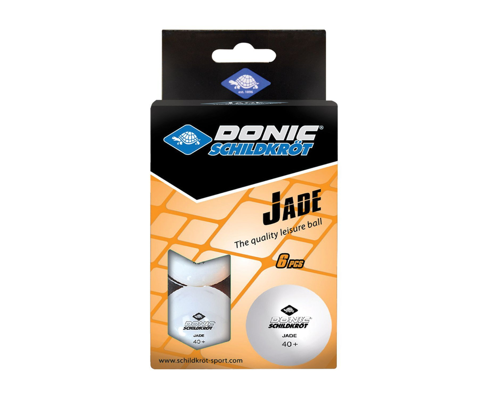 Мячики для н/тенниса DONIC JADE 40+, 6 штук, белый new