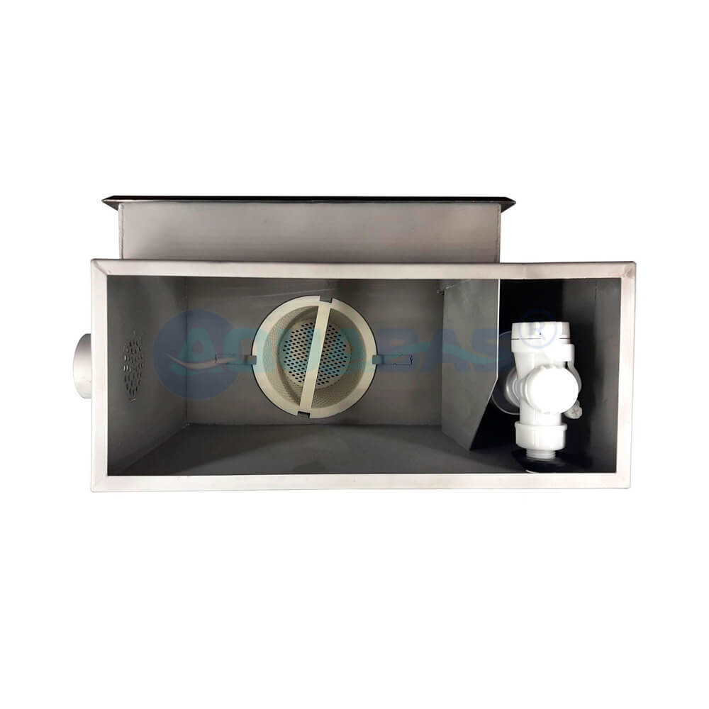 СК.15.4/1 Скиммер с камерой долива и переливным желобом 2" (внутр.) пленка AISI-316