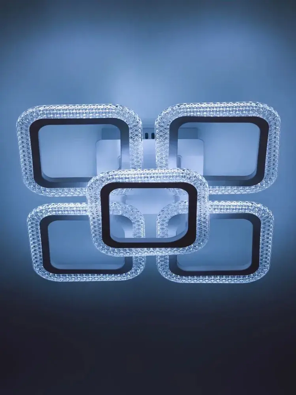 Люстра потолочная светодиодная с пультом ДУ Rivoli Nikki 6112-105 белая 80 Вт LED 2800К - 6200К, светильник на кухню, в детскую, в спальню
