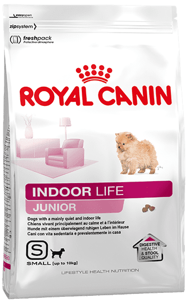 Royal Canin 500г Индор лайф юниор корм для щенков мелких пород живущих в помещении