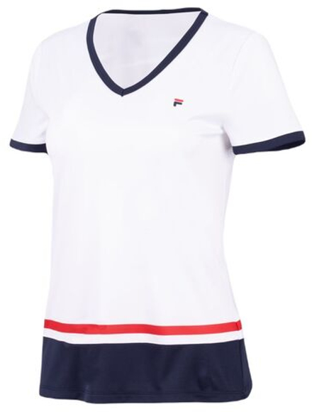 Женская теннисная футболка Fila Elisabeth - White