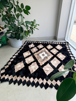 Покрывало меховое ковер из шкуры овчины