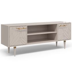 Тумба под ТВ Арт Колор leaves 155см Классик Голд Серый агат