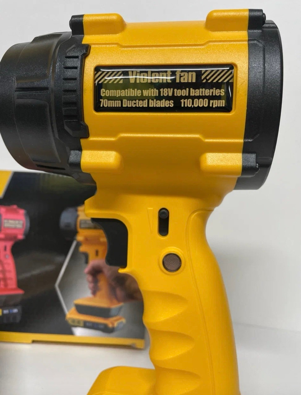 Мощный турбовентилятор с турбонаддувом для быстрого охлаждения и очистки, F018 VIOLENT FAN, желтый, TG (1 шт.)