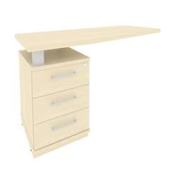 First Тумба приставная с топом левая KTP-2 (L) Клен 1300*500*765