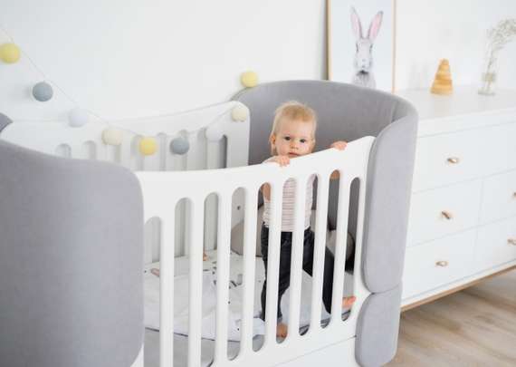 Кроватка-трансформер KIDI Soft (серый)