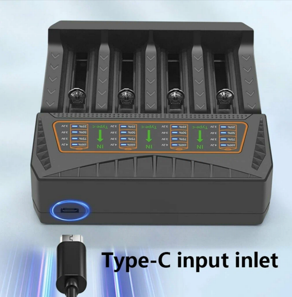 Зарядное уст-во для аккумуляторов 18650+ USB питание RoHS