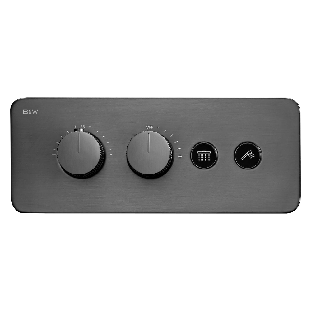 Душевой комплект Black&White Universe U7646GM 3 режима, темно-серый