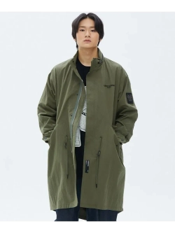 Удлиненная куртка с воротником-стойкой