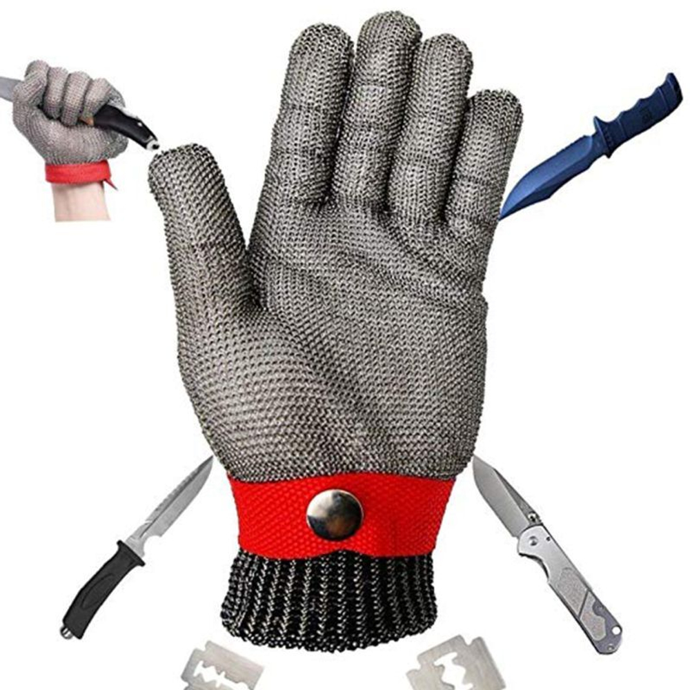 Перчатка кольчужная пятипалая красная Китай