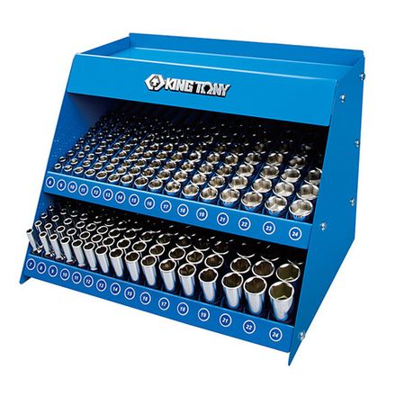 Цена на KING TONY (3568MR) Стенд с торцевыми головками 3/8", 8-24 мм, серия 3335M, 3235M, 268 предметов