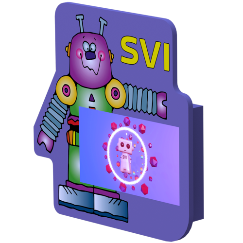 Логопедическая интерактивная панель SVI Мини Робот (стандартный вариант МДФ/металл)