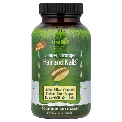 Irwin Naturals, Longer, Stronger Hair and Nails™, 60 желатиновых капсул