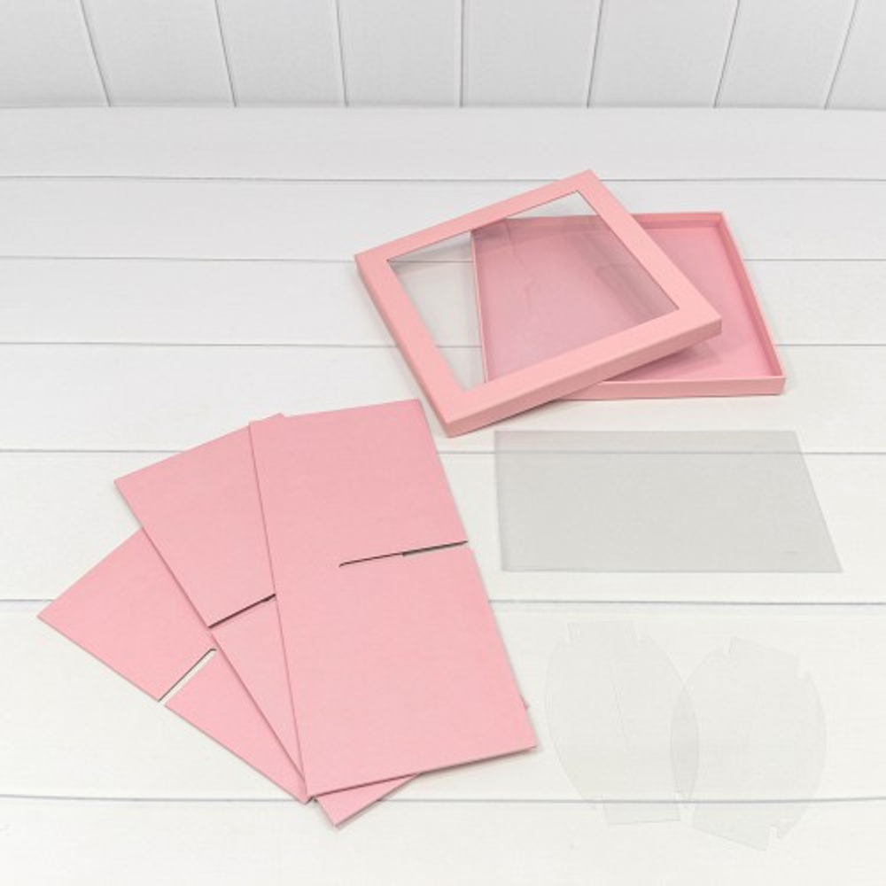 Коробка сборная 25х25х15 см (Розовый)