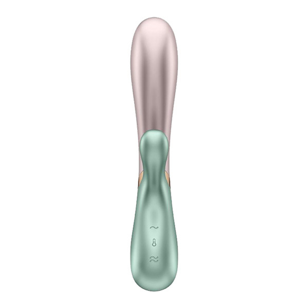Зелёно-розовый вибратор-кролик 19,3см Satisfyer Hot Lover