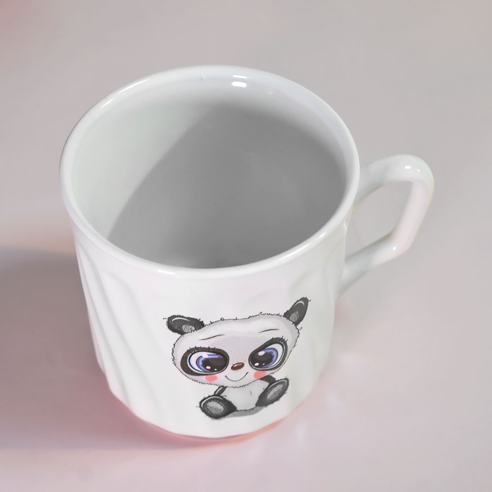 Кружка 250мл Панда, форма Волна