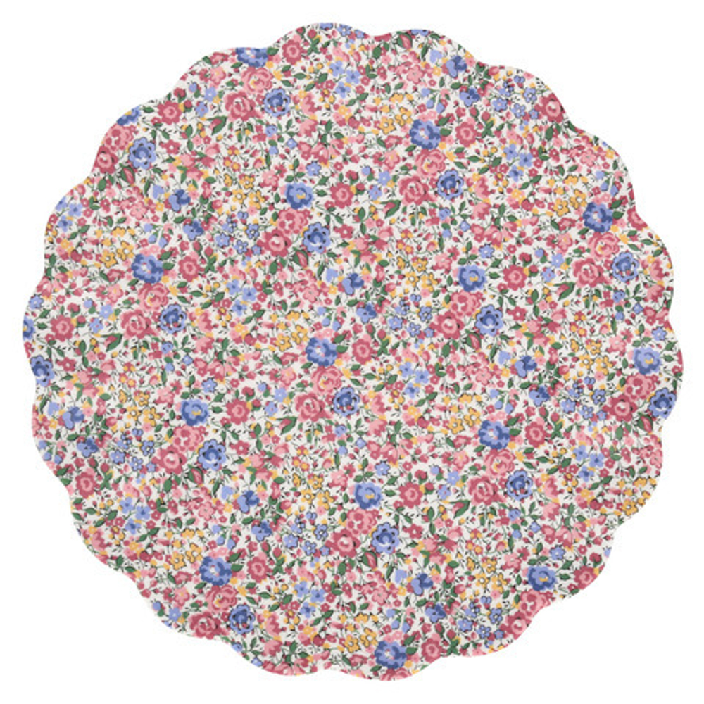 Тарелка большая многоразовая "Liberty of London" 1 шт. (диам. 25см) розово-синий принт