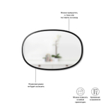 Зеркало овальное Hub 91х61 см черное