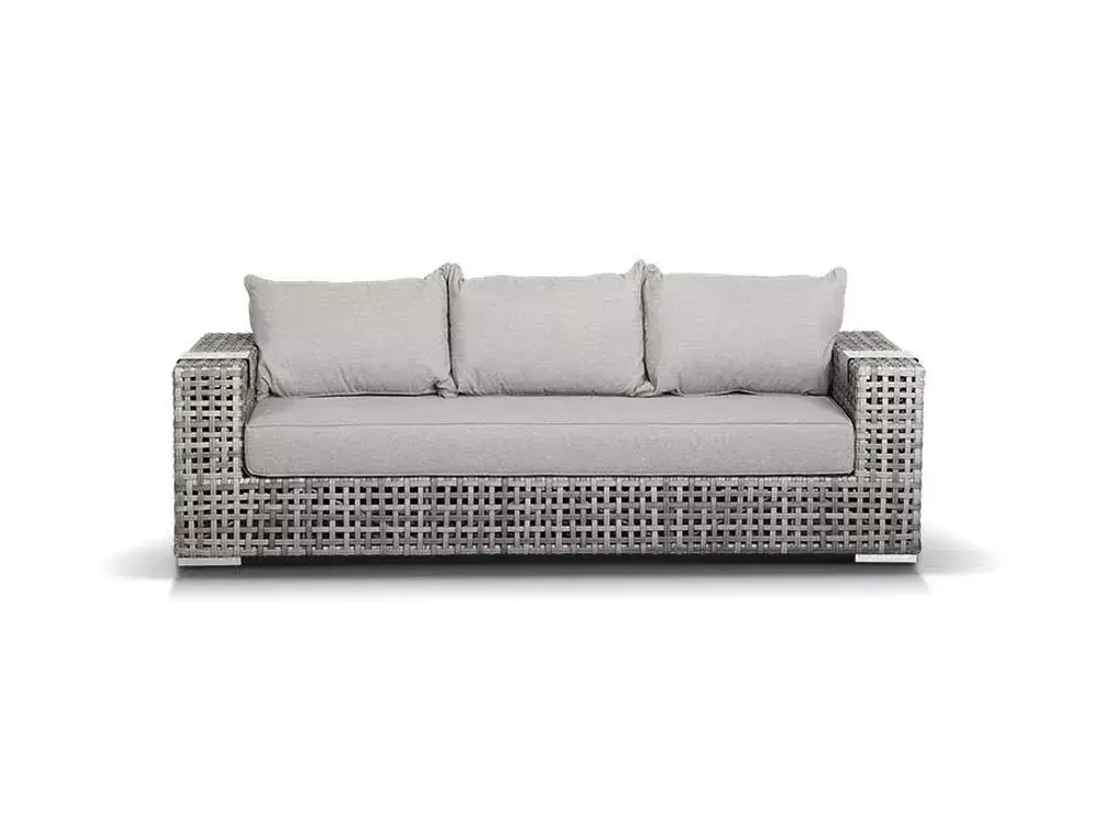 "Тито" лаунж-зона из искусственного ротанга, цвет серый