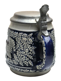 Кружка пивная (керамика с оловянной крышкой)