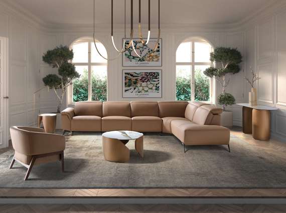 Коричневое кожаное кресло 5189