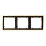 Рамка металлическая на 3 поста, S70 Metal (латунь)