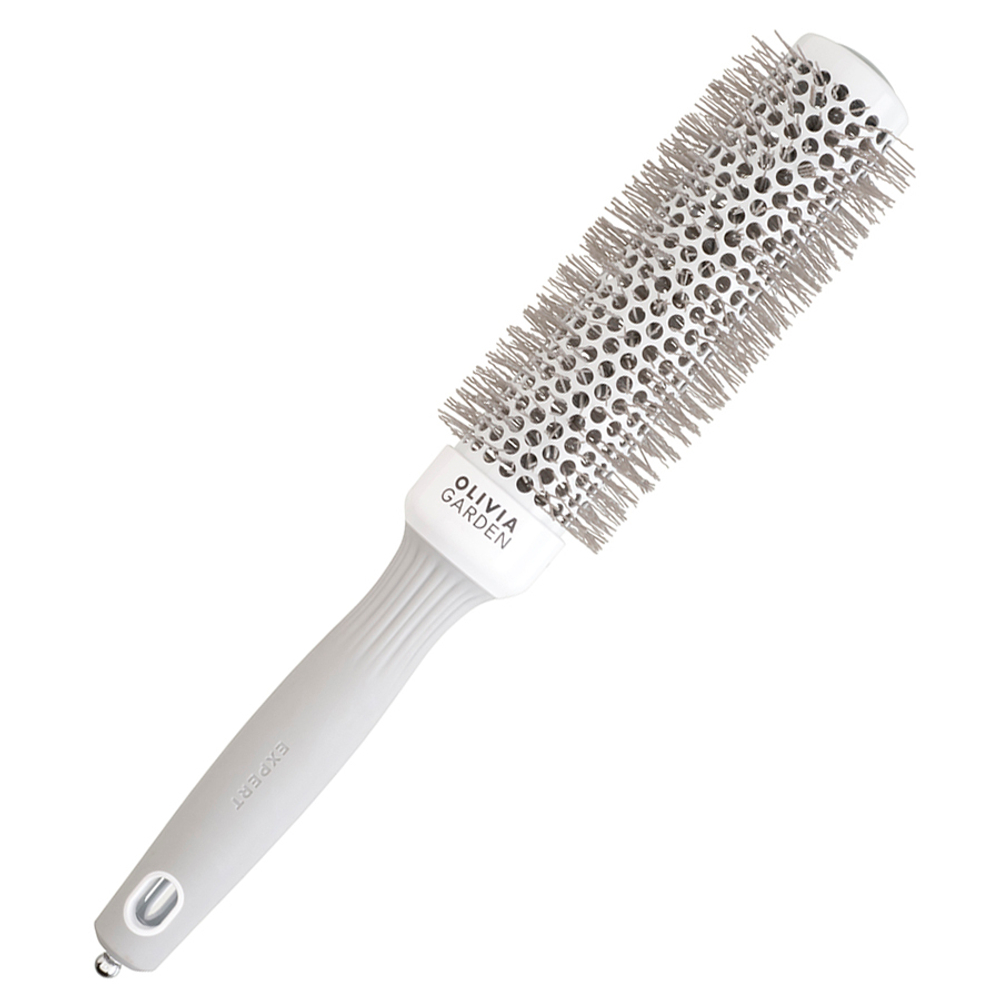 Olivia Garden Термобрашинг EXPERT BLOWOUT SPEED XL Wavy Bristles White&Grey 35 мм Серый