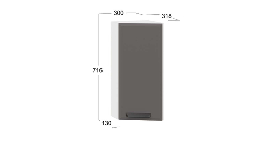 Шкаф навесной торцевой «Тиана»