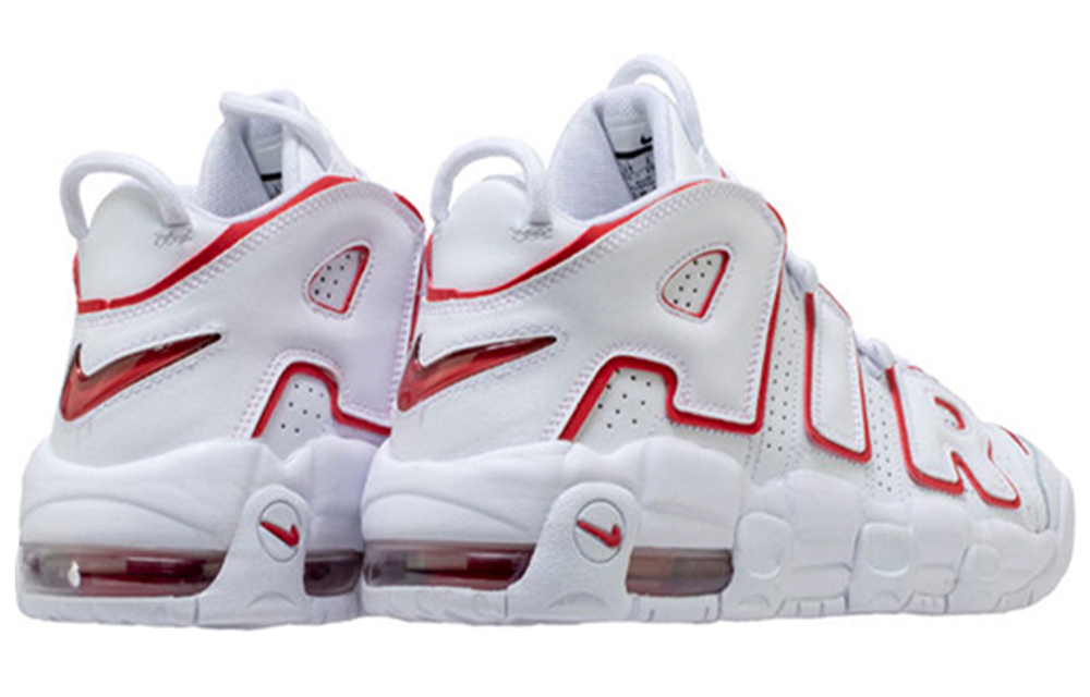Кроссовки Nike Air More Uptempo White Varsity Red Outline" (Женская размерная сетка)