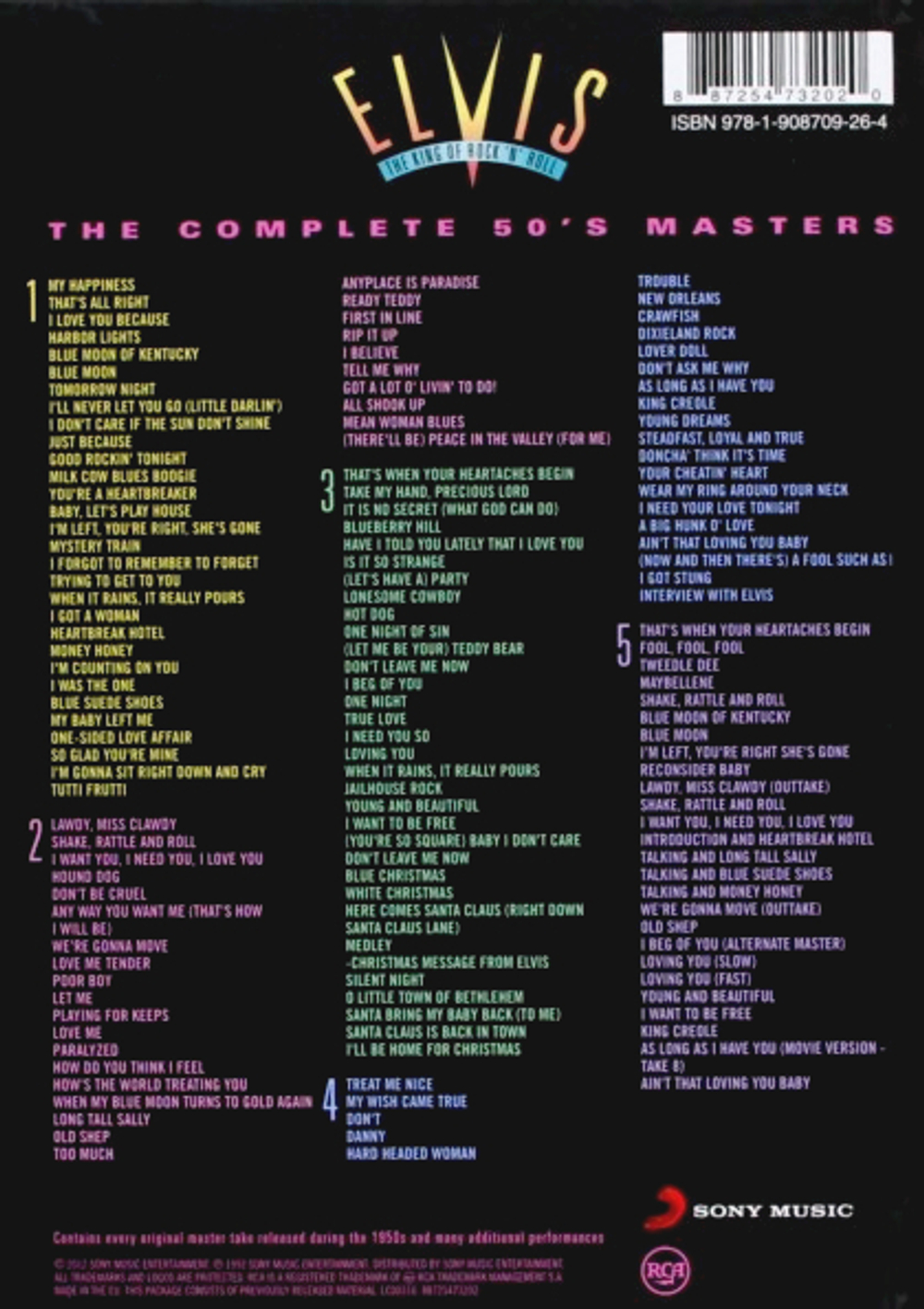 Elvis Presley / Elvis The King Of Rock 'N' Roll - The Complete 50's Masters (5CD)