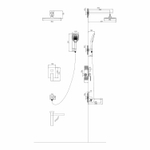 Душевая система 35к MIXLINE ML42-083 "Pure" лейка "Тропический душ" встраиваемая  ХРОМ