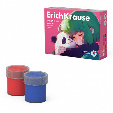 Гуашь 12цв 240мл Erich Krause Panda Hugs