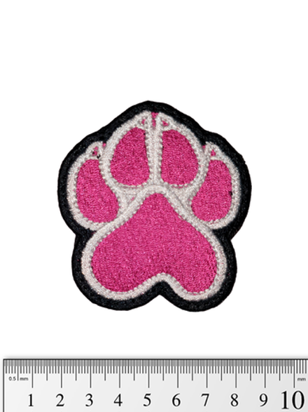 Шеврон Лапа вышивка. Розовый