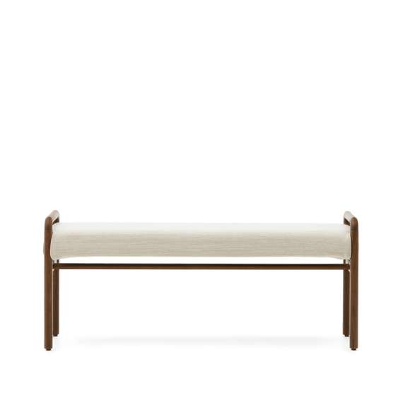 Скамейка Macaret со съемным чехлом из массива дуба с отделкой орех 120 см